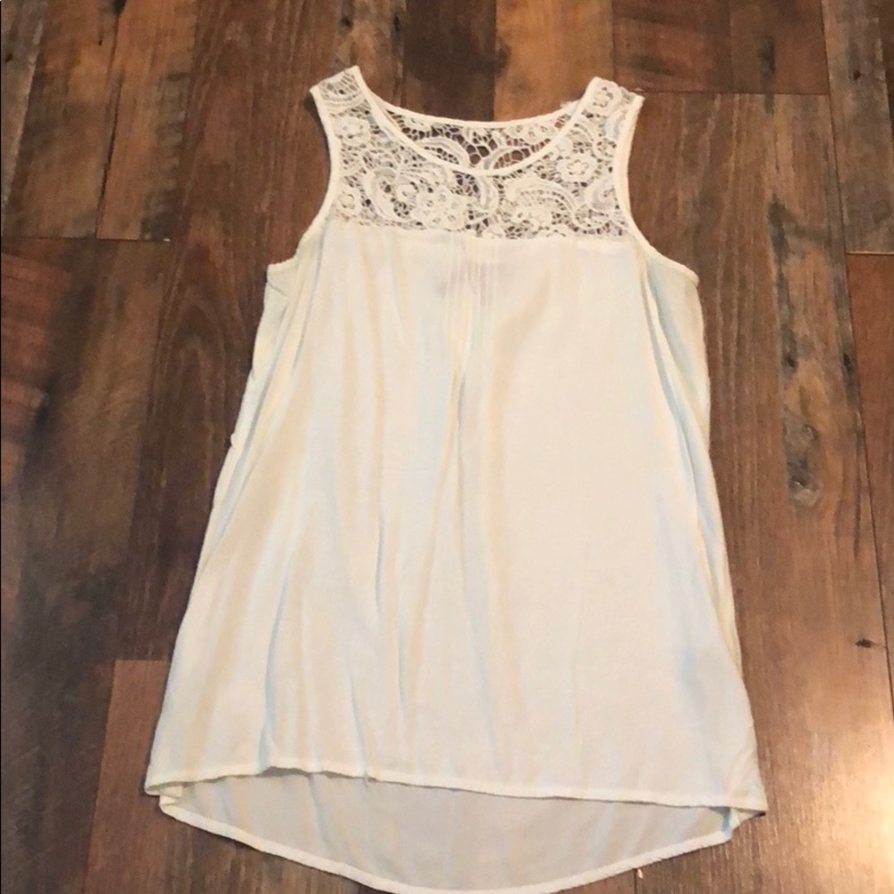 White lace tank top